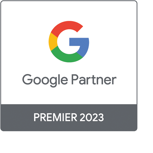 Le badge Google Partner Premier 2023.